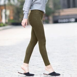 Spanx Jean-ish® Ankle Leggings Dark Olive Medium